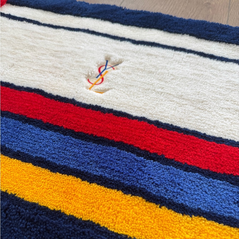 Vintage YSL Yves Saint Laurent Bath Rug Mat 60’s 70’s Deadstock Japan 25x19 - Picture 4 of 9